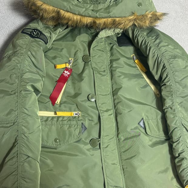 alpha 알파 N-3B 오리지널핏 인클레멘트 세이지 올리브 그린