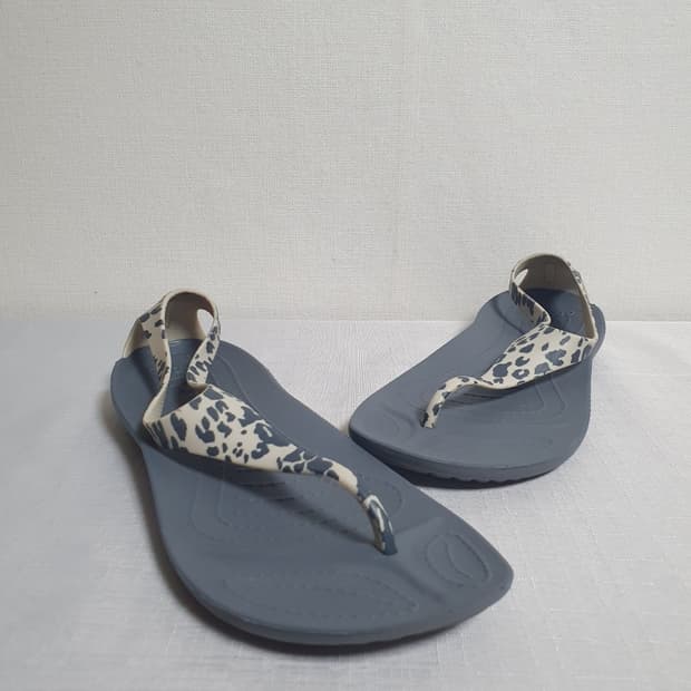 240mm 크록스 쪼리 섹시 레오파드 프린트 플립플랍