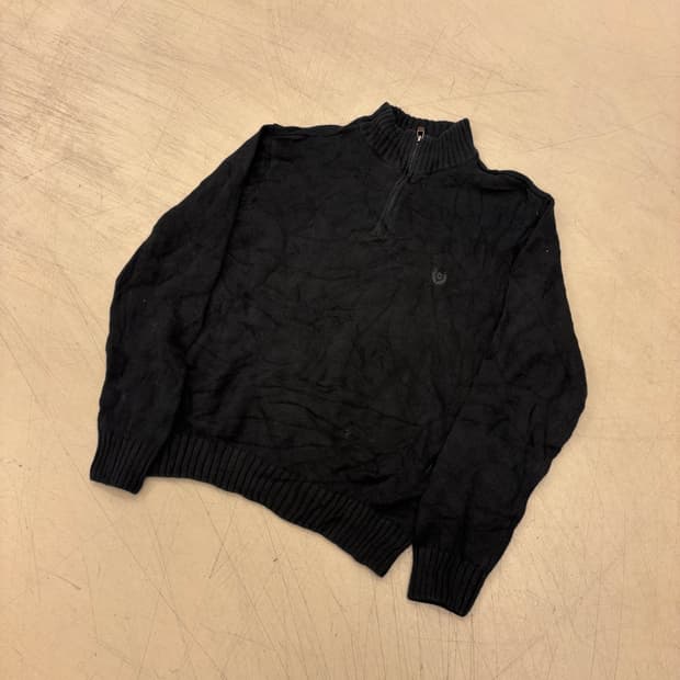 챕스랄프로렌 반집업 블랙 니트