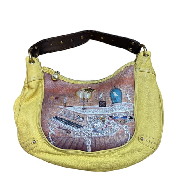 SONOVI 빈티지 일러스트 스터드 숄더백