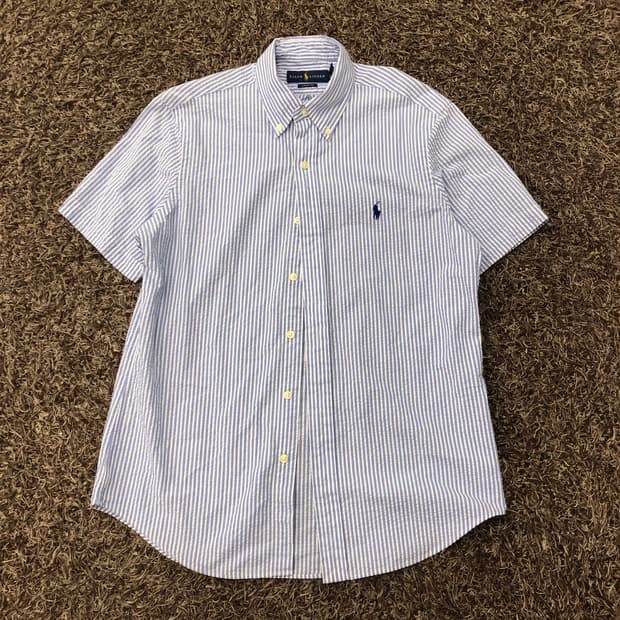 폴로 랄프로렌 시어서커 스트라이프 반팔 셔츠