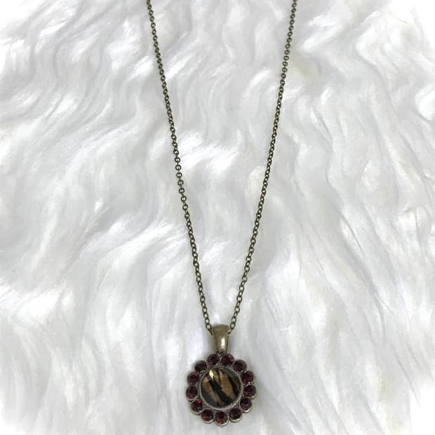 빈티지 헤이세이 갸루 호피 엔틱 골드 롱 드롭 체인 목걸이