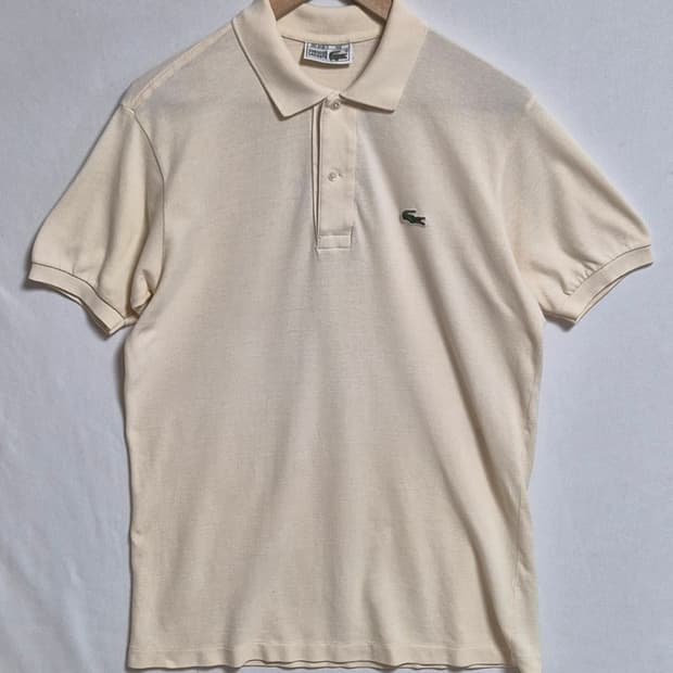100) 라코스테 빈티지 서광 라이트베이지 PK 반팔티