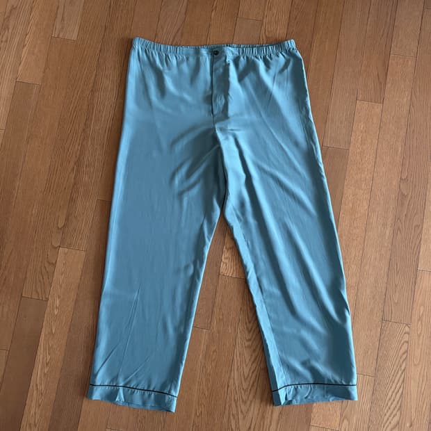 프라다 실크 블루그레이 팬츠