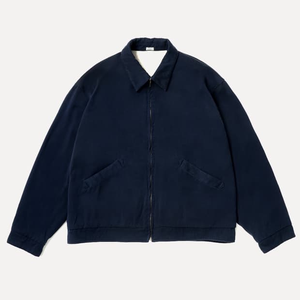 26SS A.presse 아프레쎄 워시드 실크 레이온 개버딘 자켓 네이비