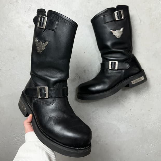 할리데이비슨 청키 엔지니어 부츠 모터사이클 바이커 부츠