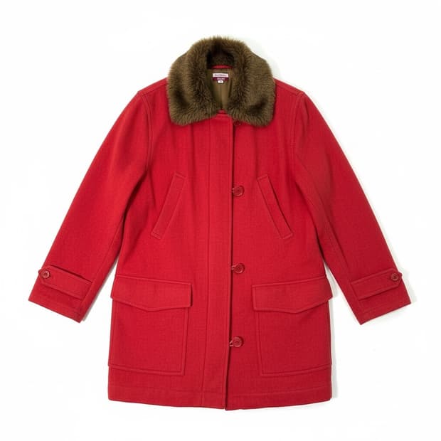 폴스미스 레드 퍼 코트