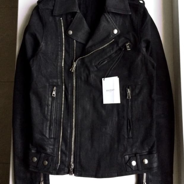 [정품] 발망 블랙 왁스드 라이더 하이엔드 자켓 M