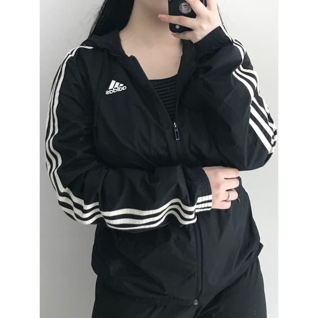 아디다스 트레이닝 후드 바람막이 L