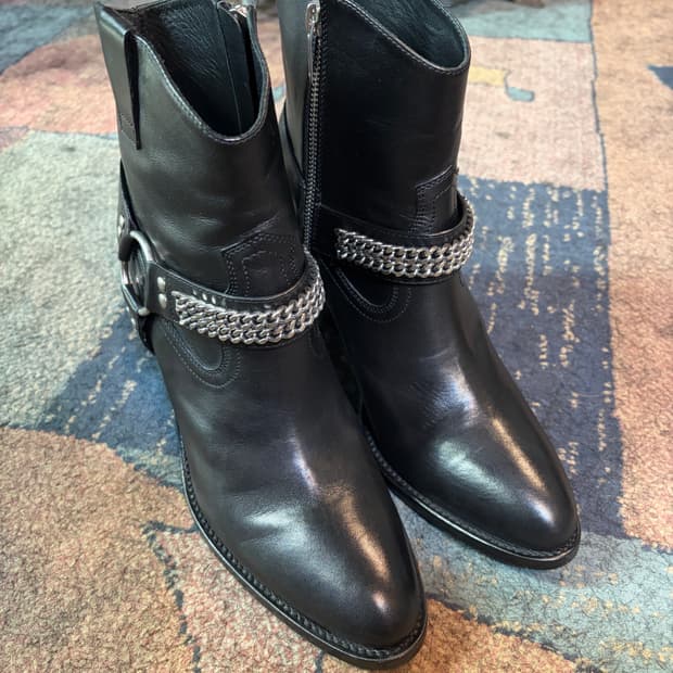 생로랑 체인 하네스 힐 부츠 size 39 (굽 9cm)