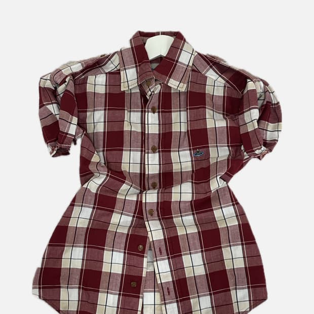 비비안웨스트우드 빈티지 체크 셔츠 반팔 vivienne Westwood