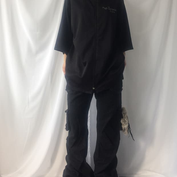 Back needle work point track zip up