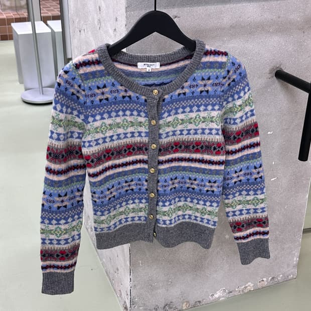 winter ethnic knit cardigan