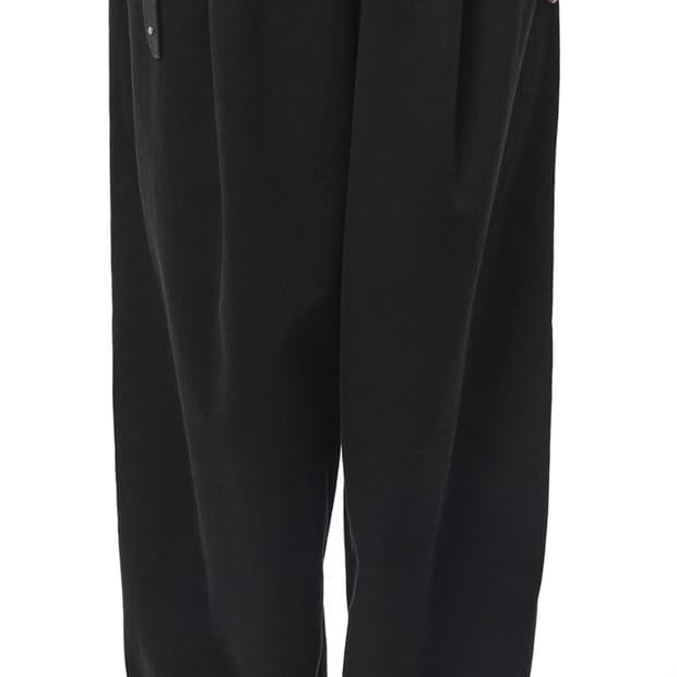 [XS] 이얼즈어고 코튼 드릴 원턱 치노 와이드 팬츠 블랙