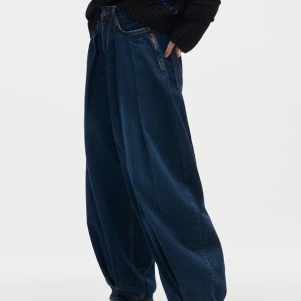 아더에러 x 자라 와이드레그 진 블루