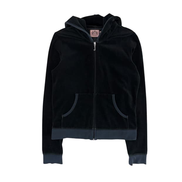 쥬시꾸띄르 벨벳 후드집업 L