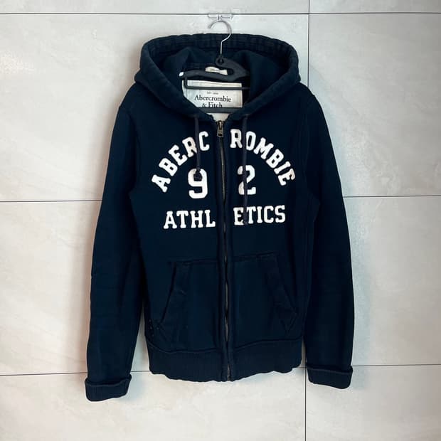 아베크롬비 스펠로고 대장 후드집업 네이비 [S]