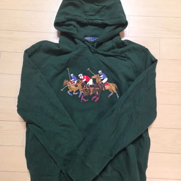 정품 폴로랄프로렌 빅포니 그린 후드티 M (100~105)