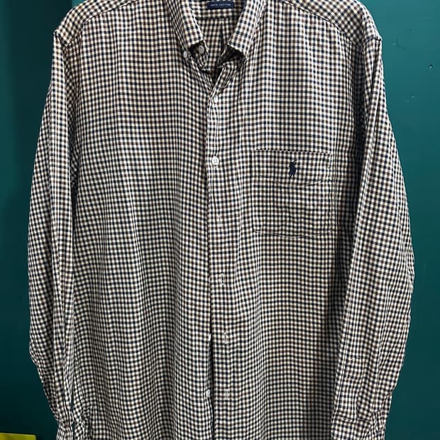 폴로 체크 셔츠 105사이즈