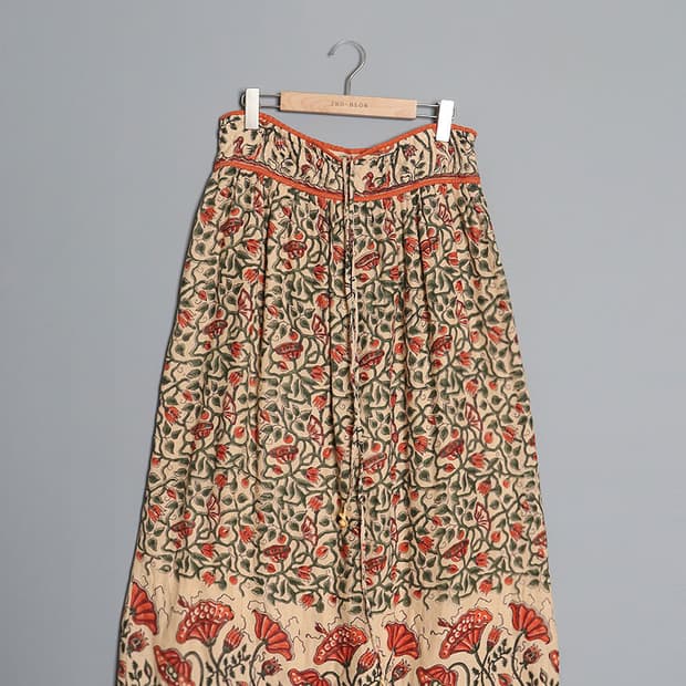 MALAIKA Pattern Gauze Maxi Skirt (27~30)