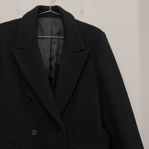 무신사스탠다드 케시미어블랜드 더블버튼 롱코트