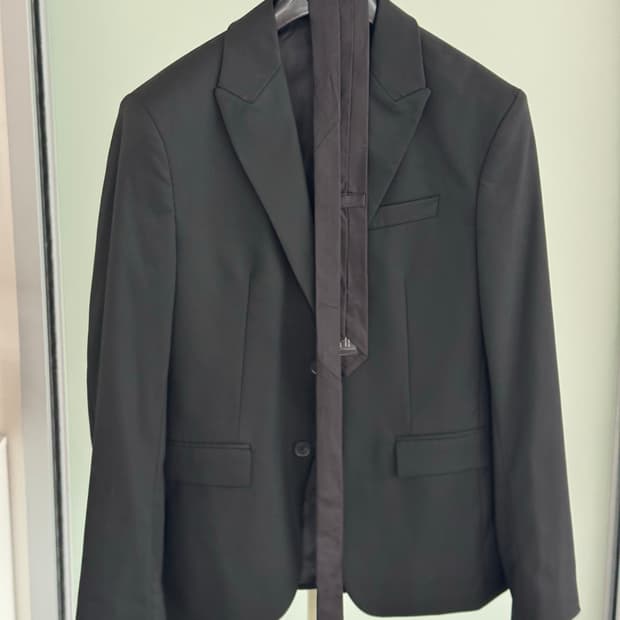 자라 올블랙 수트 세트 M