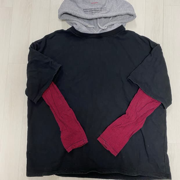 raucohouse 라우코하우스 레이어드 후드 티셔츠