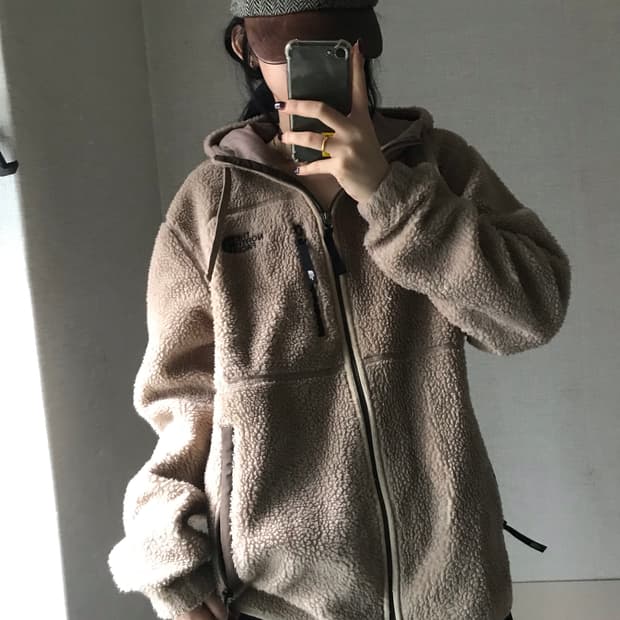 노페 베이지브라운 후리스