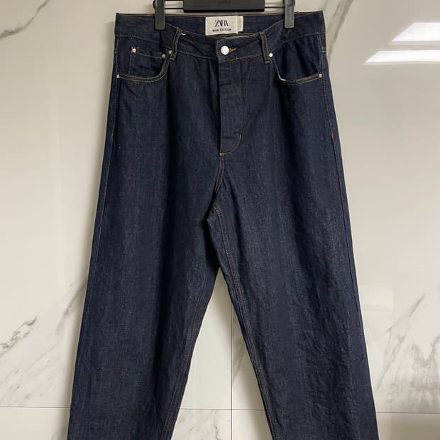 자라 에디션 라인 셀비지 벌룬핏 데님 42(32)
