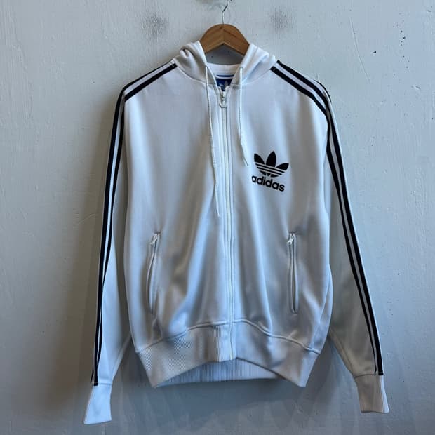 아디다스 파이어버드 화이트 후드집업 L