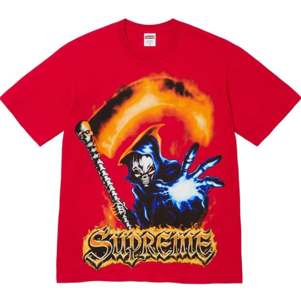 S 슈프림 그림 리퍼 반팔 아트딜러 그래픽 레드