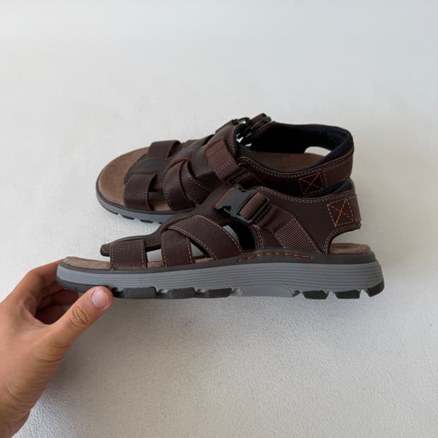 [US 9M]클락스(Clacks) 레더 샌들(새제품)