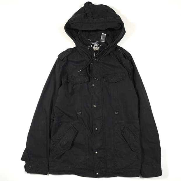 디젤 후드 야상 자켓