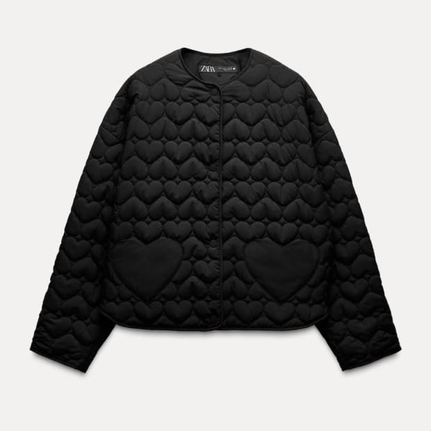 자라 하트 경량 패딩