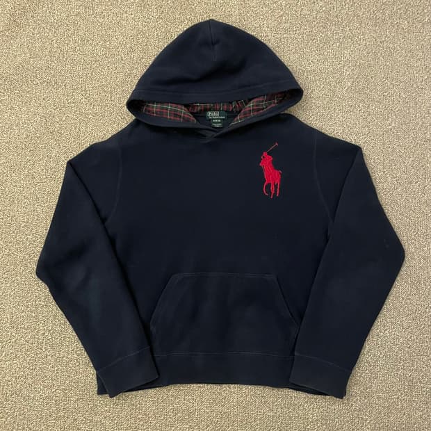 폴로 빅포니 니트 후드티