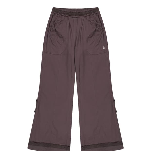 LACE COTTON PANTS RED BEAN