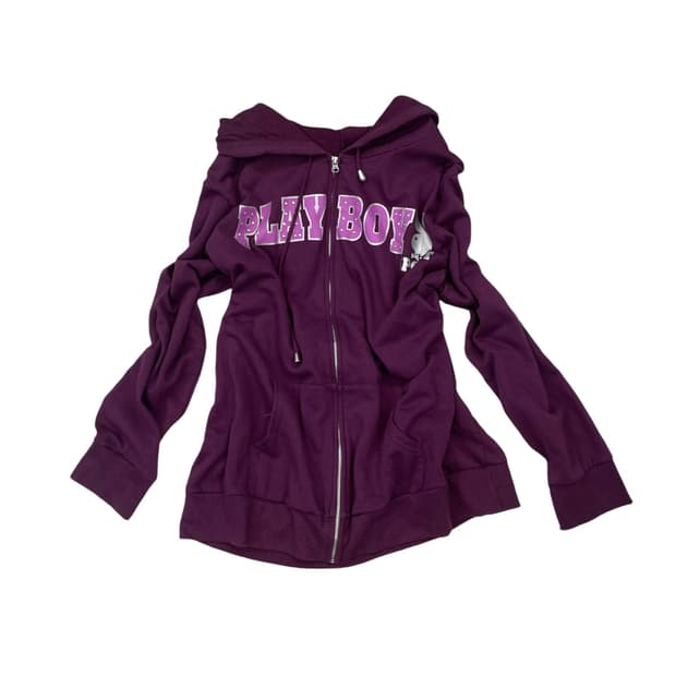 Playboy logo hooded zip up