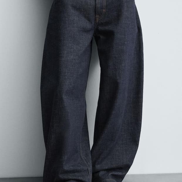 자라 커브드 데님 인디고 34