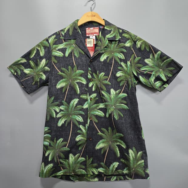 새제품)RJC 야자수 패턴 하와이안 셔츠 S