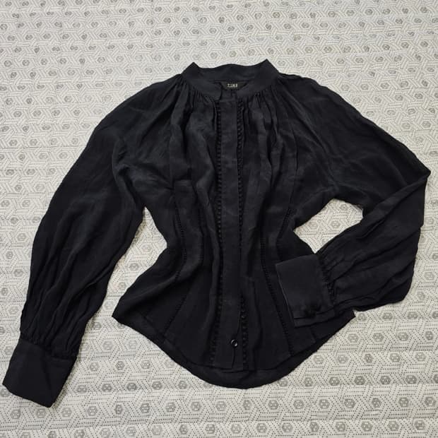 TIME 타임 블랙 블라우스 ~66
