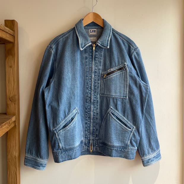 블루블루 재팬x리 플로우 자카드 포켓 91-B 데님 자켓