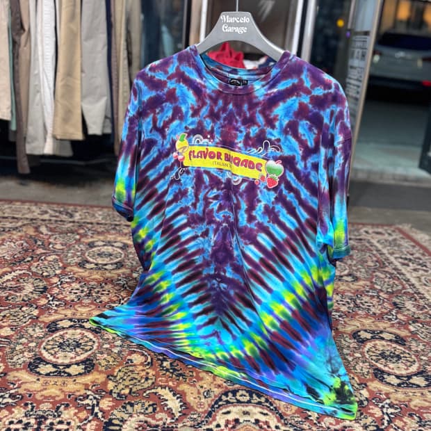 usa 빈티지 타이다이 반팔 그래픽 티 XXL (704)