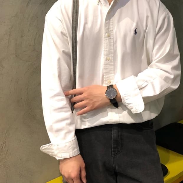폴로 정품 화이트셔츠 클래식핏