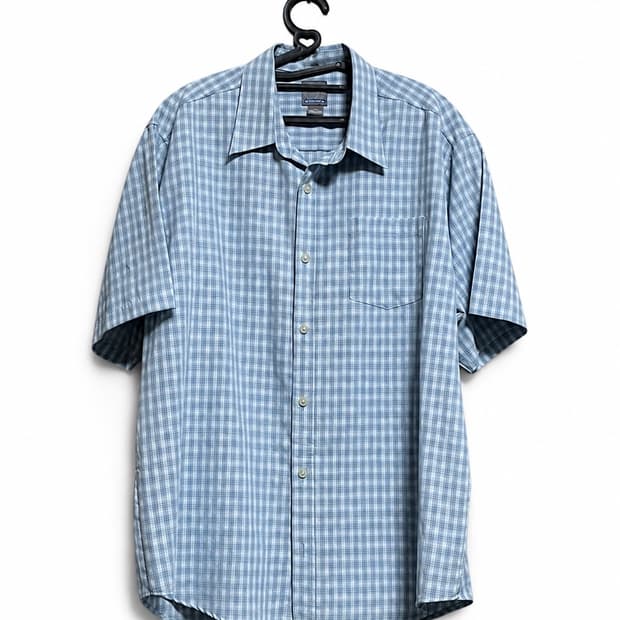 QUIKSILVER 체크 반팔 셔츠 XL