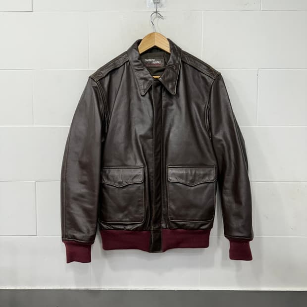 일본 Twnty works A-2 플라이트 가죽자켓