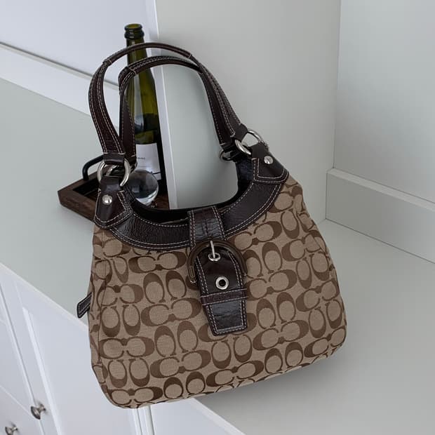 Coach Buckle Shoulder Bag Brown 🤎💼