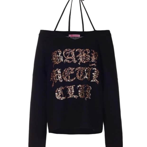 베이비메탈클럽 레오파드 로고 스트링 티