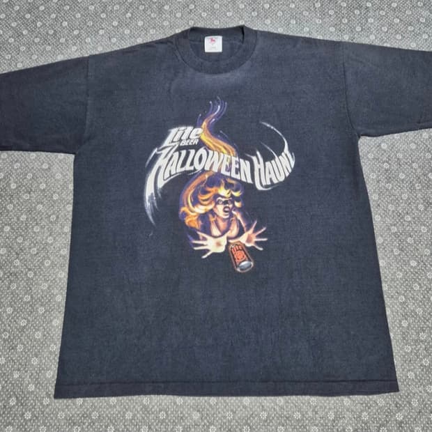 [L]90s US Made 밀러 라이트 할로윈 홍보용 티셔츠 -451