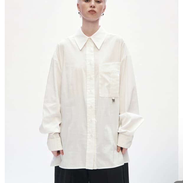 트리밍버드) Over Fit Pleats Shirt IV F