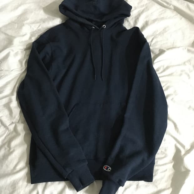 챔피온 네이비 기본 후드티